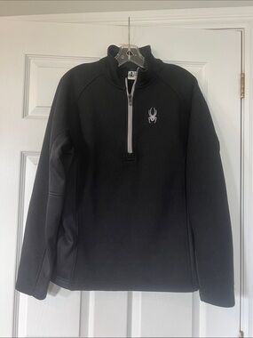 Spyder Men's Black Half-Zip Performance Sweater